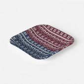 スカンジナビアのオーナメントの青い、ブルゴーニュ ペーパープレート (傾斜あり)