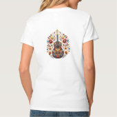 スカンジナビアのギターフォークアート Tシャツ (裏面)