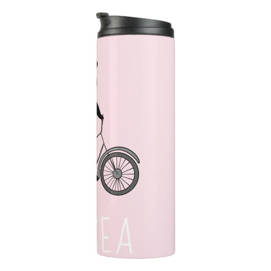 スカンジナビアのクマがバイクミニマリストピンク タンブラー (回転右)