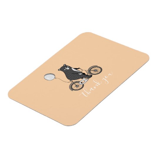 スカンジナビアのクマのミニマリストありがとう マグネット (左側)