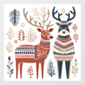 スカンジナビアのクリスマスのトナカイの窓の貼り付け ウィンドウサイン (シート)