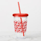 スカンジナビアのクリスマスの揺りパターン（の模様が）ある馬 アクリルタンブラー (左)