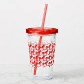 スカンジナビアのクリスマスの揺りパターン（の模様が）ある馬 アクリルタンブラー (裏面)