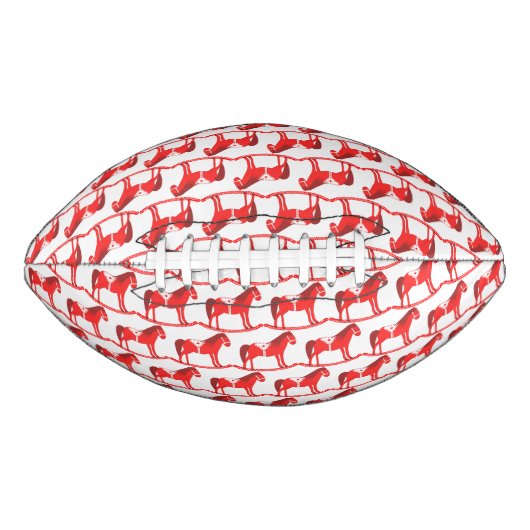 スカンジナビアのクリスマスの揺りパターン（の模様が）ある馬 アメリカンフットボール (正面)