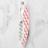 スカンジナビアのクリスマスの揺りパターン(の模様が)ある馬 ソムリエナイフ (正面)