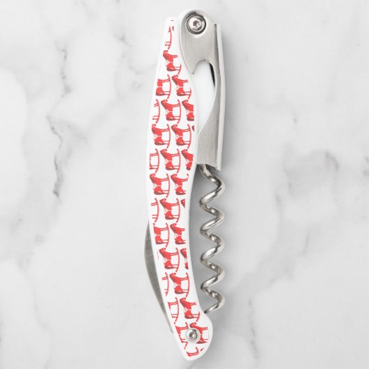 スカンジナビアのクリスマスの揺りパターン(の模様が)ある馬 ソムリエナイフ (裏面)