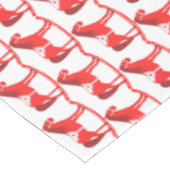 スカンジナビアのクリスマスの揺りパターン(の模様が)ある馬 テーブルクロス (アングル)