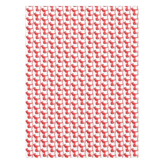 スカンジナビアのクリスマスの揺りパターン（の模様が）ある馬 テーブルクロス (正面)