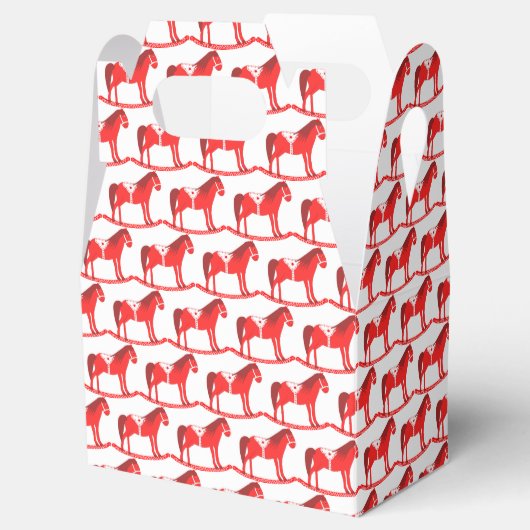 スカンジナビアのクリスマスの揺りパターン(の模様が)ある馬 フェイバーボックス (オープン)