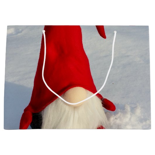 スカンジナビアのクリスマスの格言 ラージペーパーバッグ (正面)