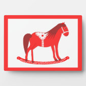 スカンジナビアのクリスマスゆらゆら馬 フォトプラーク (正面)