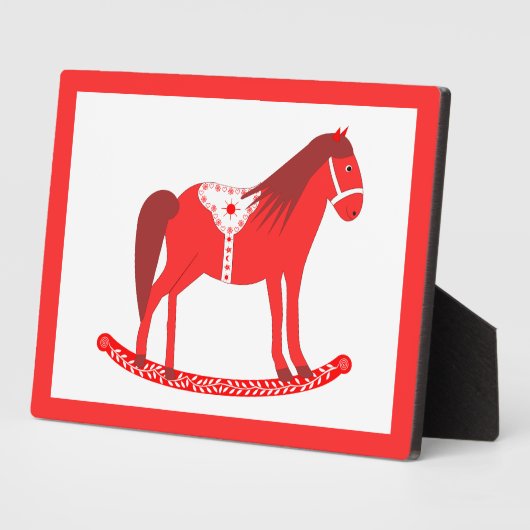 スカンジナビアのクリスマスゆらゆら馬 フォトプラーク (側面)