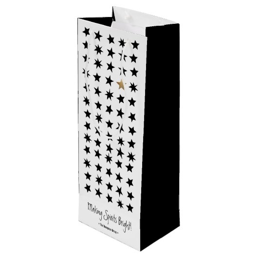 スカンジナビアのクリスマスをテーマにしたワイン抱き枕 ワインギフトバッグ (裏面アングル)