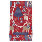 スカンジナビアのクリスマスウッドラパーソナライズされたンド スモールペーパーバッグ (正面)