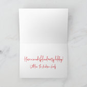 スカンジナビアのクリスマスカードダラホースとリース シーズンカード (内部)