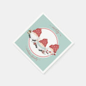 スカンジナビアのクリスマスグノミー スタンダードカクテルナプキン (角)