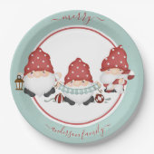 スカンジナビアのクリスマスグノミー ペーパープレート (正面)
