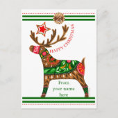 スカンジナビアのクリスマスグリーティングカスタム/文字ホール シーズンポストカード (正面)