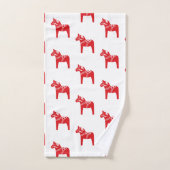 スカンジナビアのクリスマスススススウェーデンダラホース バスタオルセット (ハンドタオル)