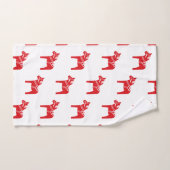 スカンジナビアのクリスマスススススウェーデンダラホース バスタオルセット (ハンドタオル)