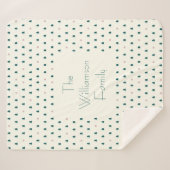 スカンジナビアのクリスマスツリーのパタパーソナライズされたーン シェルパブランケット (正面(横))