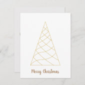スカンジナビアのクリスマスツリークリーンシンプルホリデー ノートカード (正面/裏面)