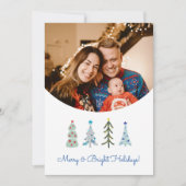 スカンジナビアのクリスマスツリーズドードル シーズンカード (正面)