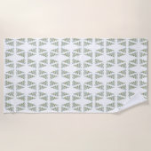 スカンジナビアのクリスマスツリーパターン ビーチタオル (正面)