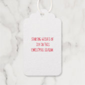 スカンジナビアのクリスマスツリーフォイルカード ギフトタグ (裏面)