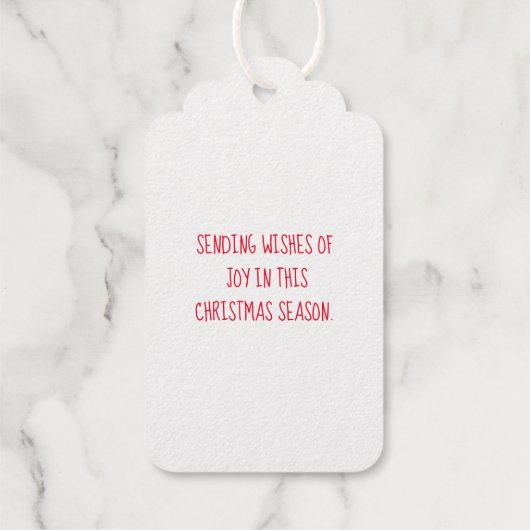 スカンジナビアのクリスマスツリーフォイルカード ギフトタグ (裏面)