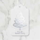 スカンジナビアのクリスマスツリーフォイルカード ギフトタグ (正面)