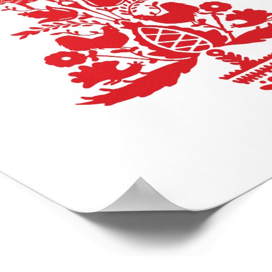 スカンジナビアのクリスマスツリーホースホリデーデコール ポスター (角)