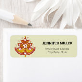 スカンジナビアのクリスマスツリーラベル ラベル (インサイチュ)