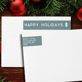 スカンジナビアのクリスマスツリー住所 シール ラップアラウンドラベル