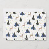 スカンジナビアのクリスマスツリー2写真の新しいアドレス シーズンカード (裏面)