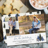 スカンジナビアのクリスマスツリー2写真の新しいアドレス シーズンカード