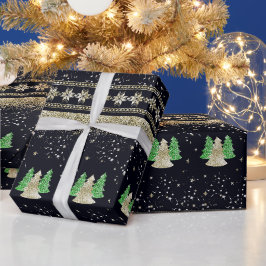 スカンジナビアのクリスマスツリー ラッピングペーパー