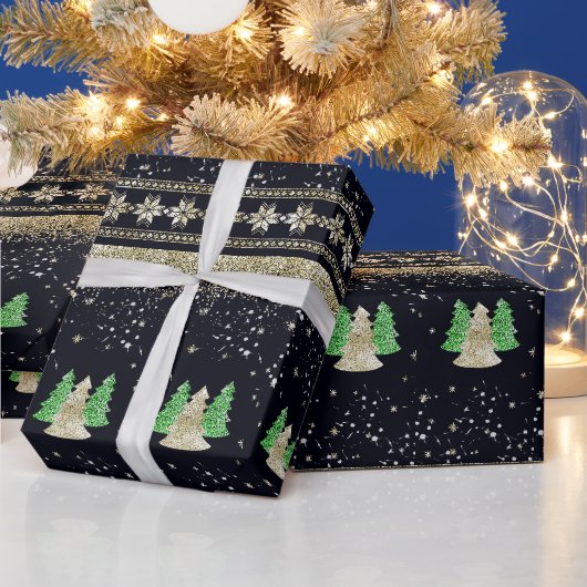 スカンジナビアのクリスマスツリー ラッピングペーパー (クリスマス)