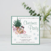 スカンジナビアのクリスマスパインメリーデコレーション 招待状 (スタンド正面)