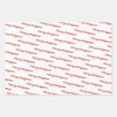 スカンジナビアのクリスマスパターンと花と鳥 ラッピングペーパーシート (正面2)