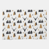 スカンジナビアのクリスマスパターンキッチンティータオル キッチンタオル (横)