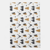 スカンジナビアのクリスマスパターンキッチンティータオル キッチンタオル (縦)