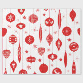 スカンジナビアのクリスマスパターン ラッピングペーパー (フラット)