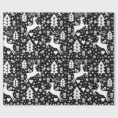 スカンジナビアのクリスマスパターン ラッピングペーパー (フラット)