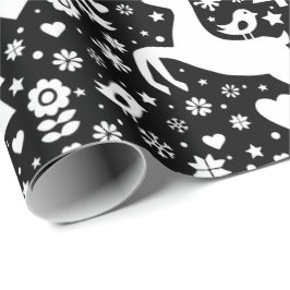 スカンジナビアのクリスマスパターン ラッピングペーパー