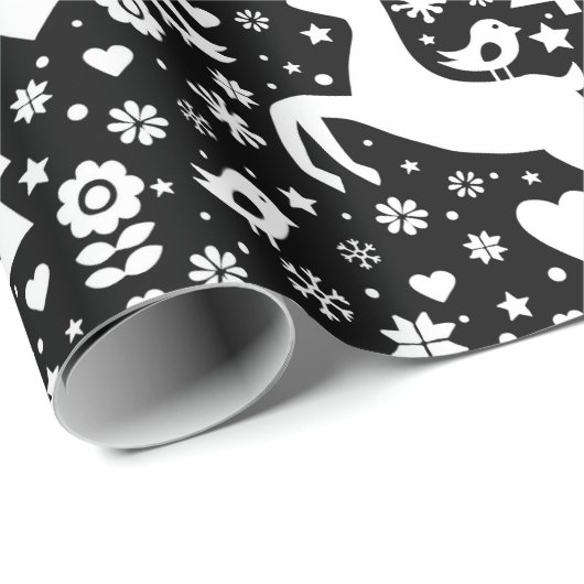 スカンジナビアのクリスマスパターン ラッピングペーパー (ロールコーナー)