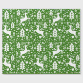 スカンジナビアのクリスマスパターン ラッピングペーパー (フラット)