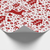 スカンジナビアのクリスマスパターン ラッピングペーパー (角)