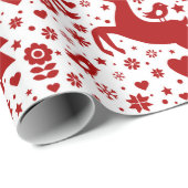 スカンジナビアのクリスマスパターン ラッピングペーパー (ロールコーナー)
