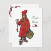 スカンジナビアのクリスマスパーティー 招待状 (正面/裏面)